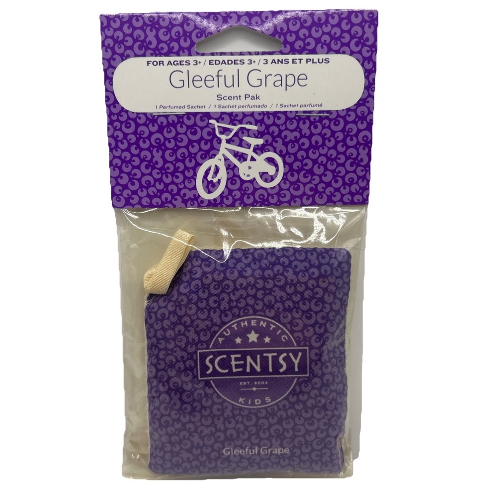 Scentsy Scent Pak - Gleeful Grape Sachet - Scentsy Buddy Refill - NEW - Kids